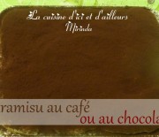 Tiramisu traditionnel au café ou au chocolat